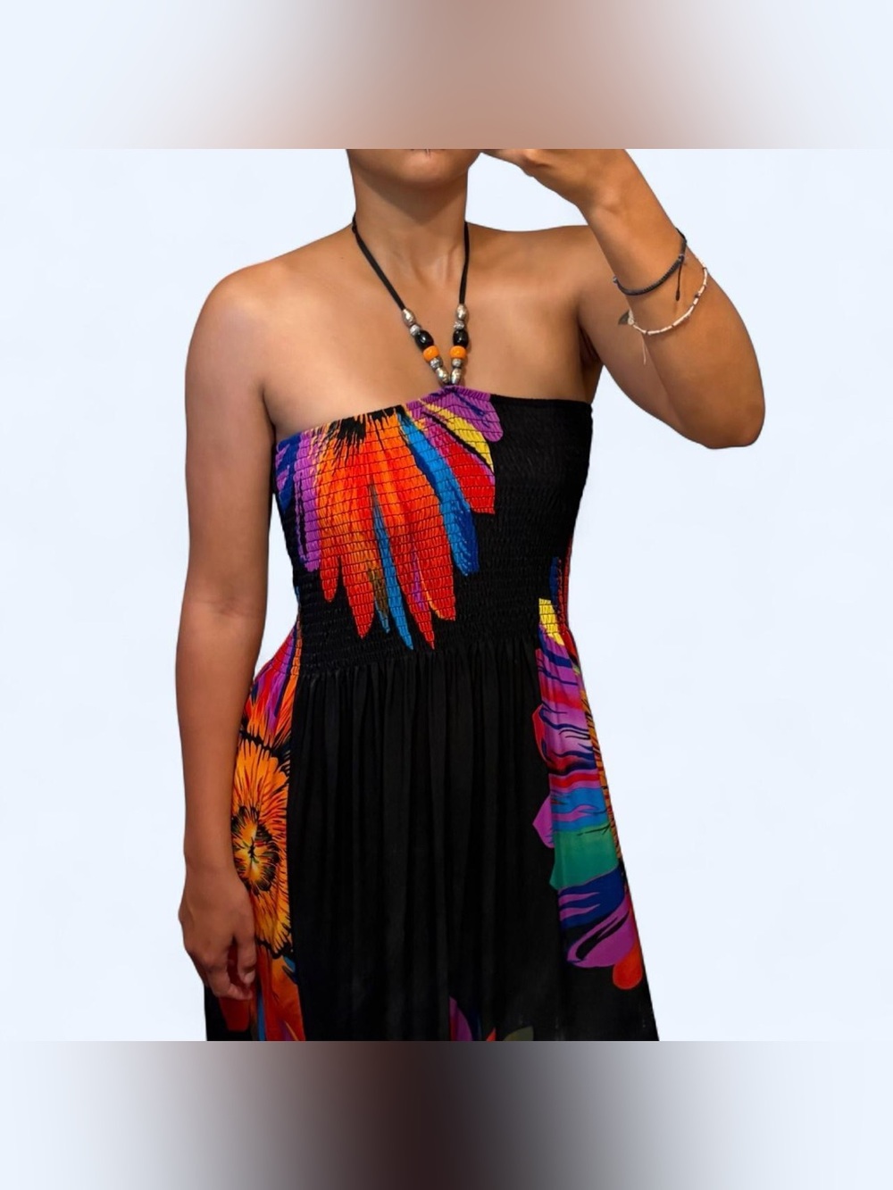 Y2K Black Floral Maxi Dress by Just Love!